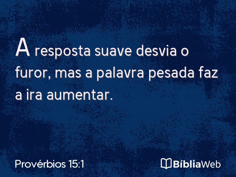 Provérbios 15:1 em imagem para compartilhar