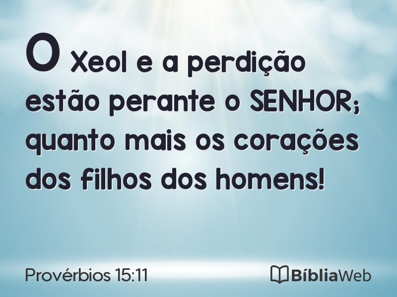Provérbios 15:11 em imagem para compartilhar