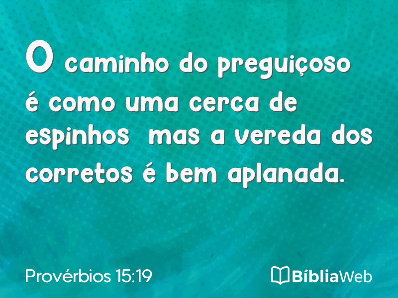 Provérbios 15:19 em imagem para compartilhar