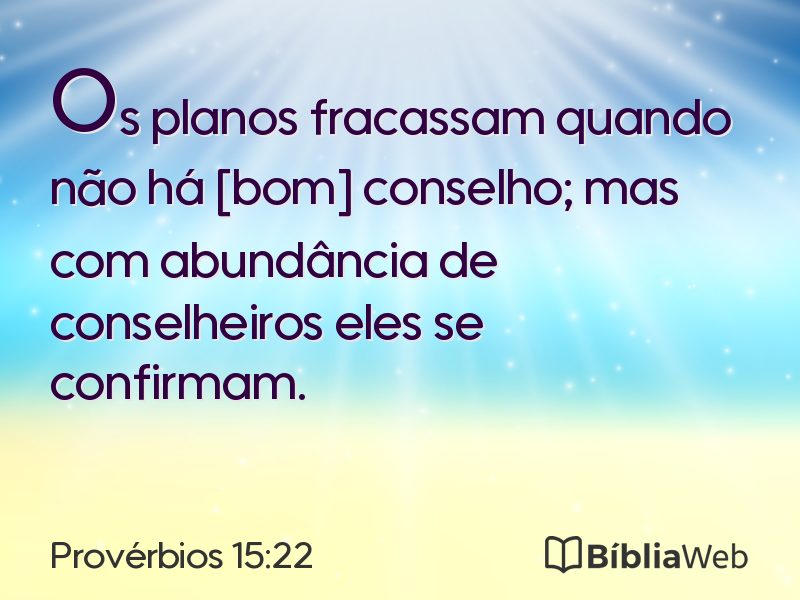 Provérbios 15:22 em imagem para compartilhar