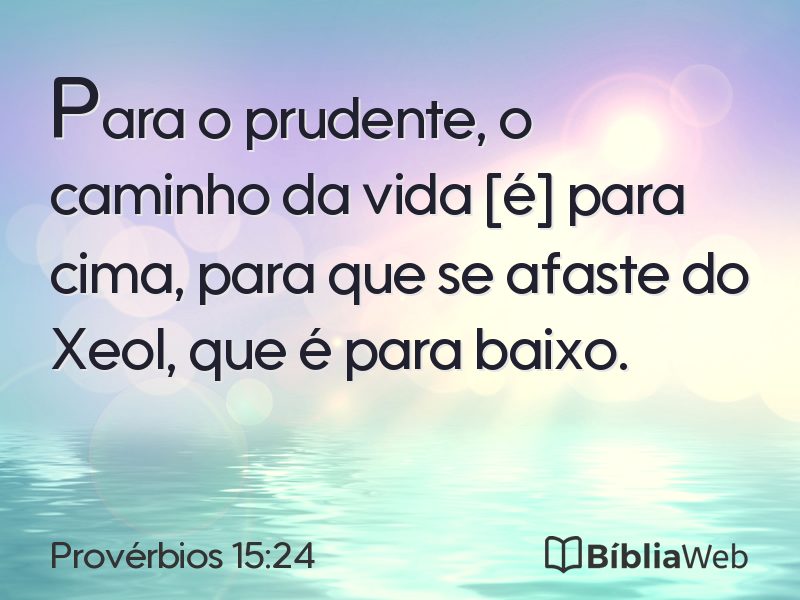 Provérbios 15:24 em imagem para compartilhar