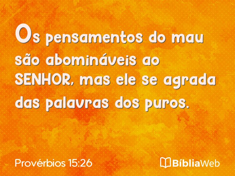 Provérbios 15:26 em imagem para compartilhar