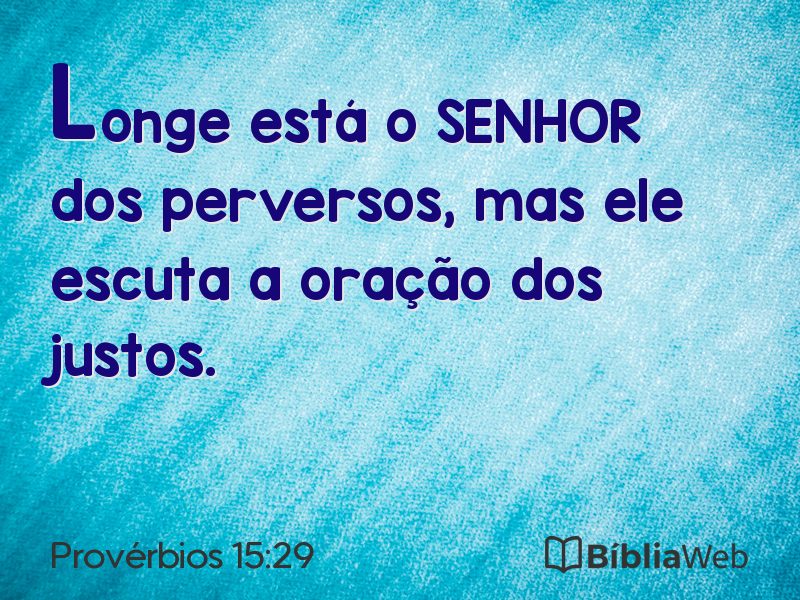 Provérbios 15:29 em imagem para compartilhar