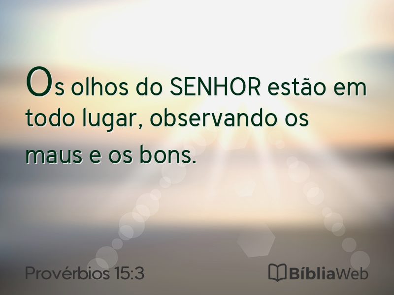 Provérbios 15:3 em imagem para compartilhar