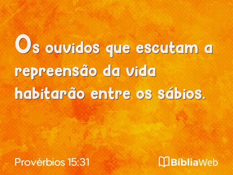 Provérbios 15:31 em imagem para compartilhar