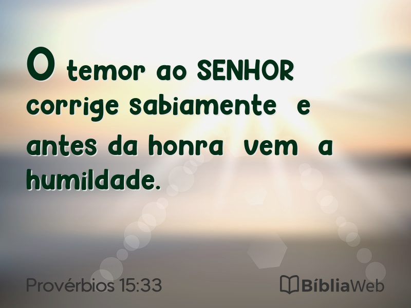Provérbios 15:33 em imagem para compartilhar