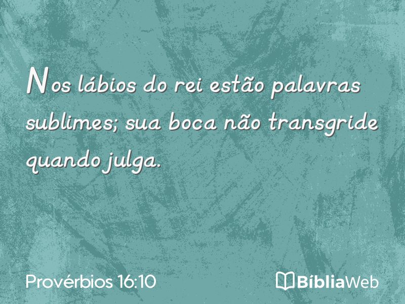 Provérbios 16:10 em imagem para compartilhar
