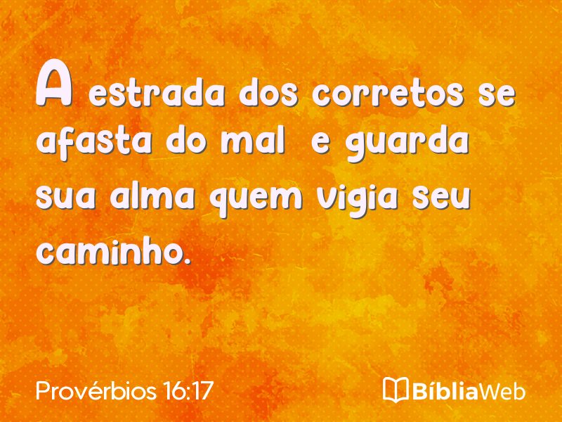 Provérbios 16:17 em imagem para compartilhar