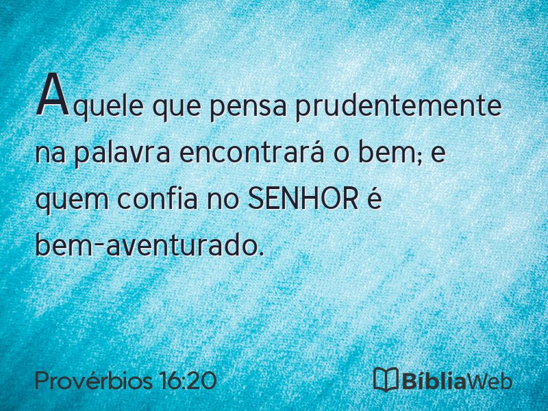 Provérbios 16:20 em imagem para compartilhar