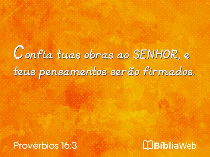 Provérbios 16:3 em imagem para compartilhar
