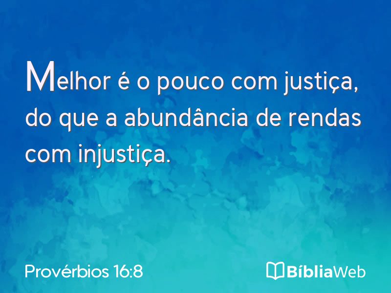 Provérbios 16:8 em imagem para compartilhar