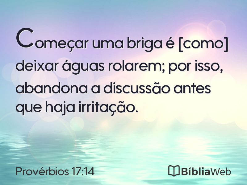 Provérbios 17:14 em imagem para compartilhar