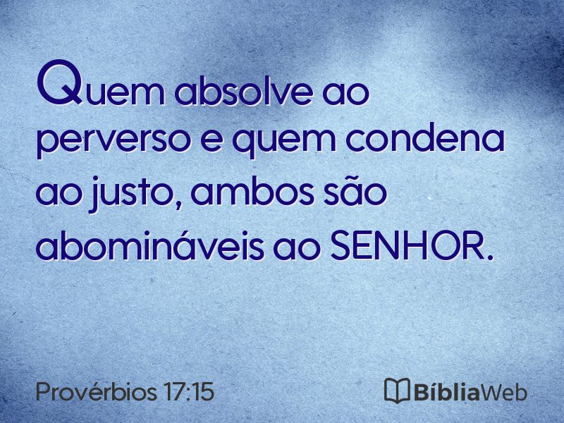 Provérbios 17:15 em imagem para compartilhar