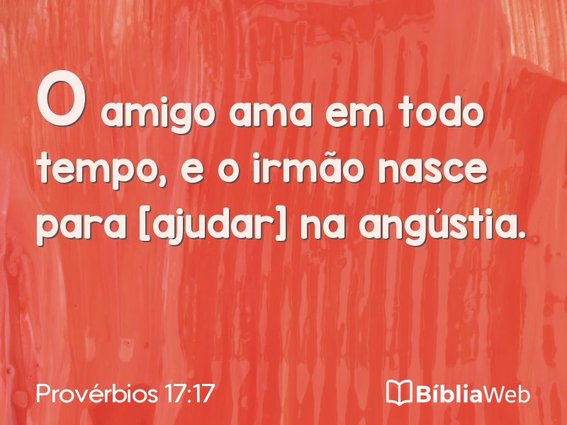 Provérbios 17:17 em imagem para compartilhar