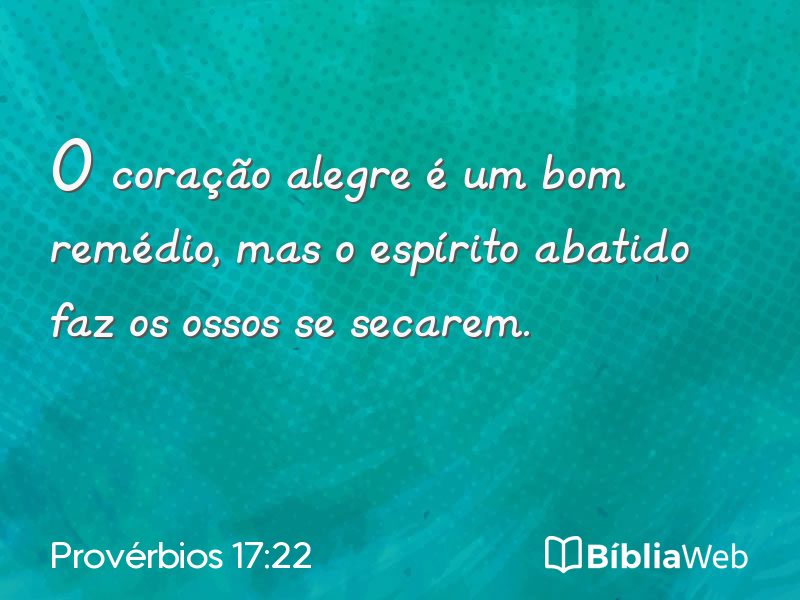Provérbios 17:22 em imagem para compartilhar