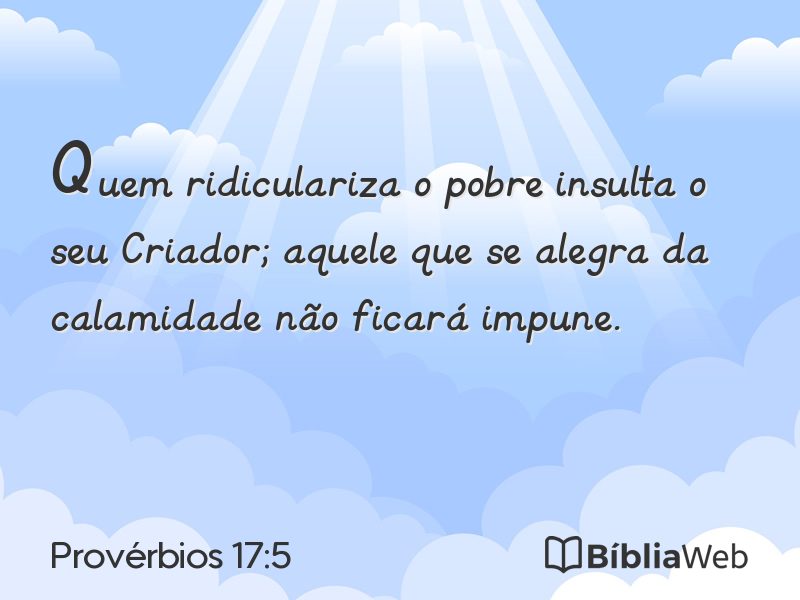 Provérbios 17:5 em imagem para compartilhar