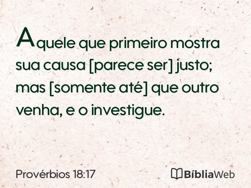 Provérbios 18:17 em imagem para compartilhar