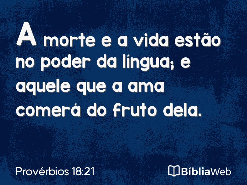 Provérbios 18:21 em imagem para compartilhar