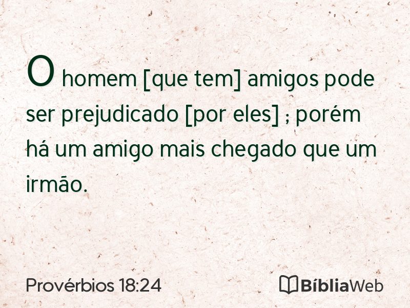 Provérbios 18:24 em imagem para compartilhar