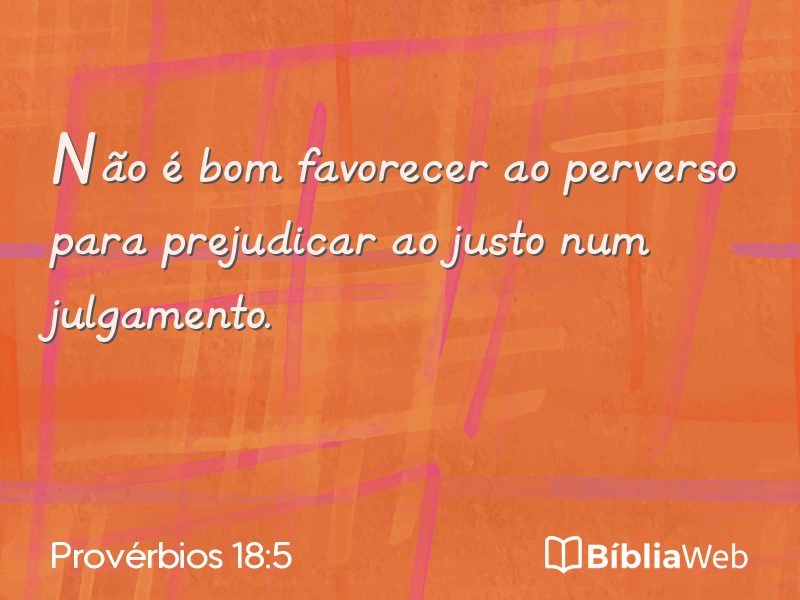Provérbios 18:5 em imagem para compartilhar