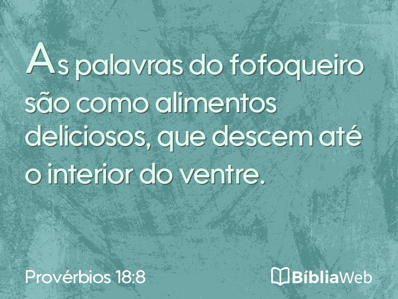 Provérbios 18:8 em imagem para compartilhar
