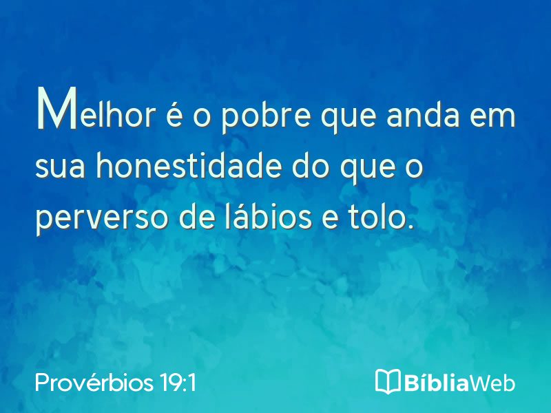 Provérbios 19:1 em imagem para compartilhar