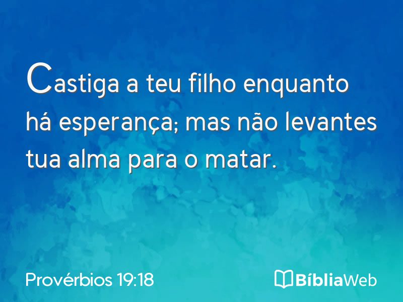 Provérbios 19:18 em imagem para compartilhar
