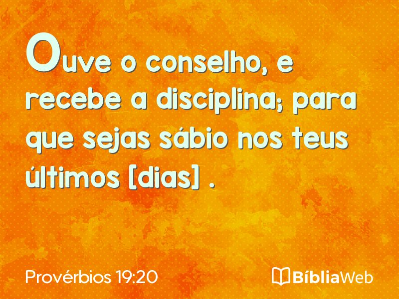 Provérbios 19:20 em imagem para compartilhar