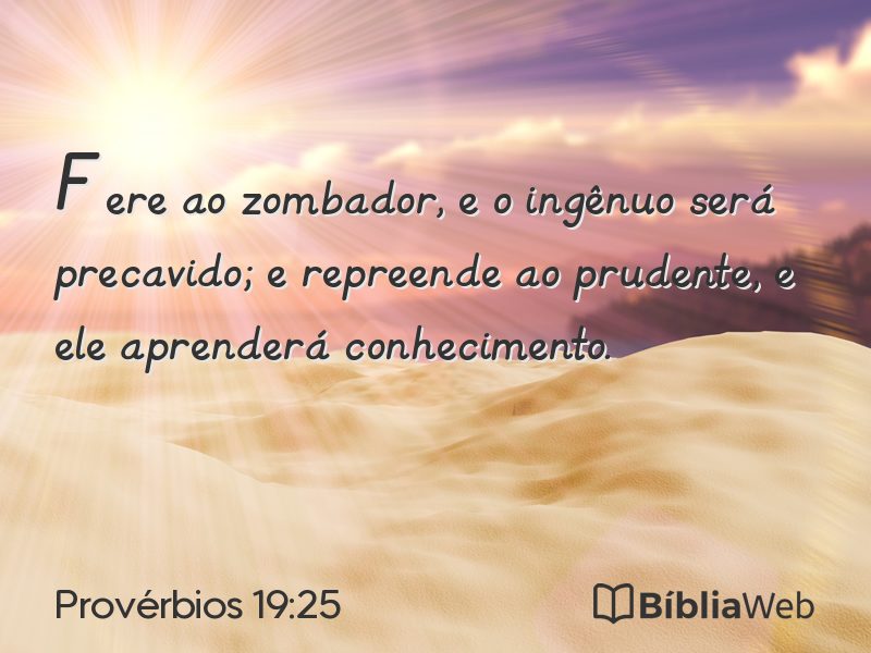 Provérbios 19:25 em imagem para compartilhar