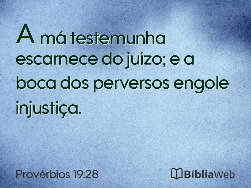 Provérbios 19:28 em imagem para compartilhar