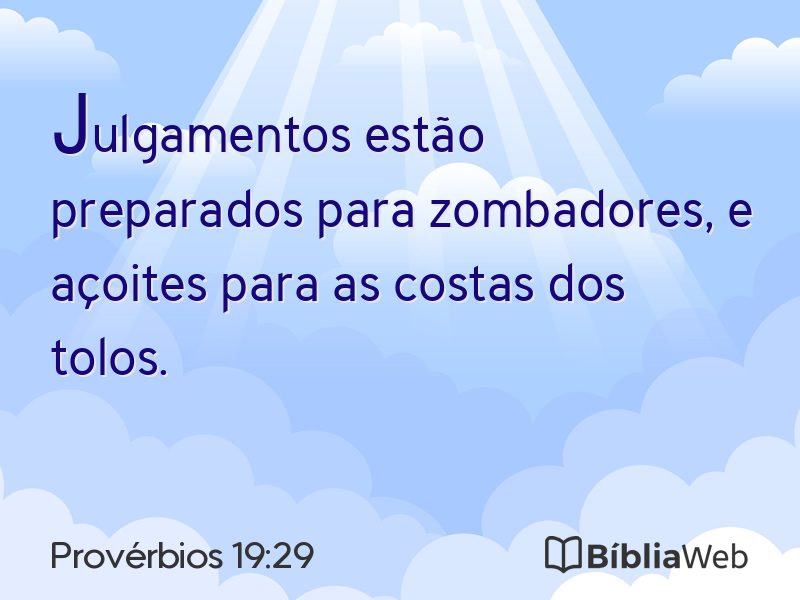 Provérbios 19:29 em imagem para compartilhar