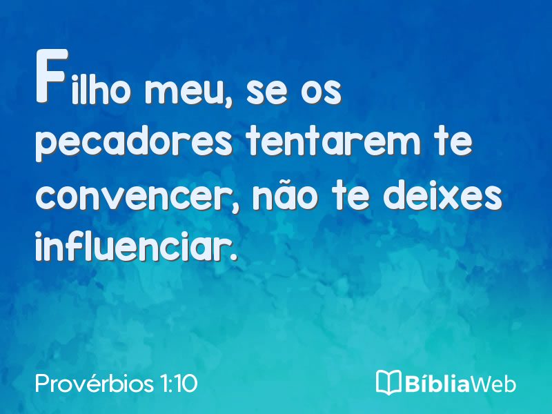 Provérbios 1:10 em imagem para compartilhar