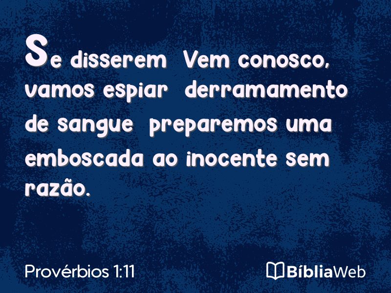 Provérbios 1:11 em imagem para compartilhar