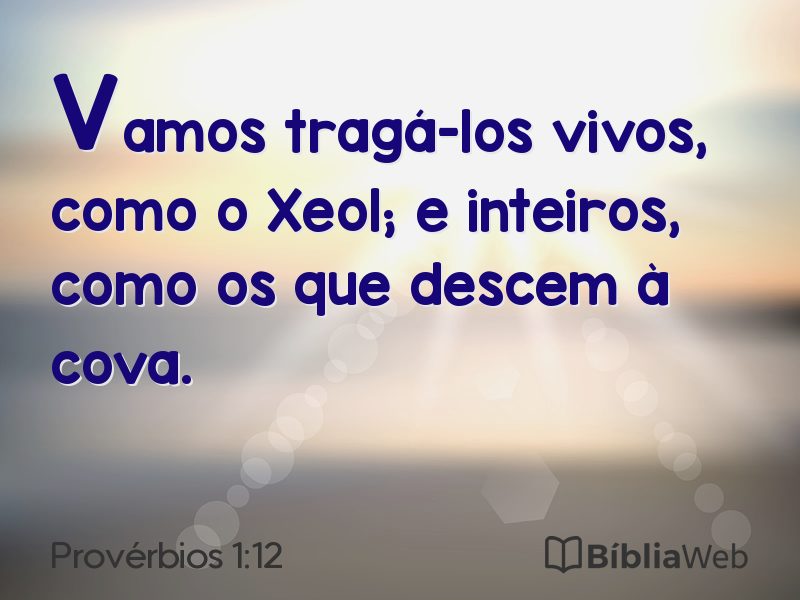 Provérbios 1:12 em imagem para compartilhar