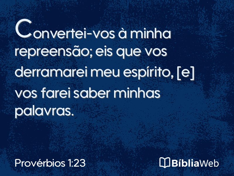 Provérbios 1:23 em imagem para compartilhar