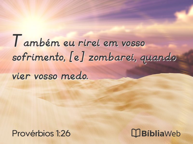 Provérbios 1:26 em imagem para compartilhar