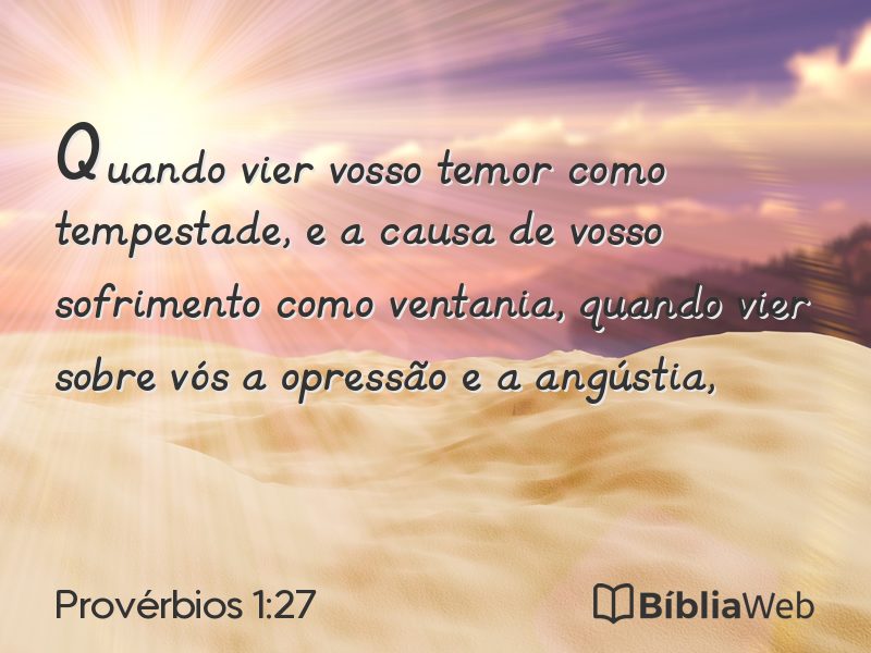 Provérbios 1:27 em imagem para compartilhar