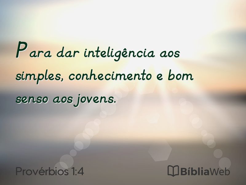 Provérbios 1:4 em imagem para compartilhar