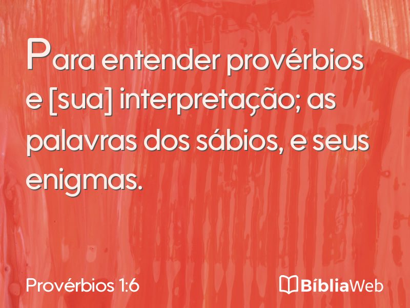 Provérbios 1:6 em imagem para compartilhar