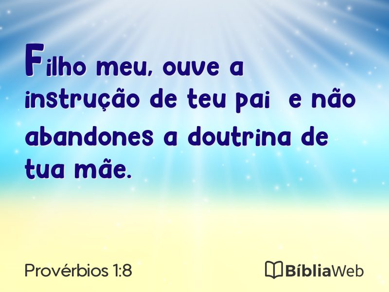Provérbios 1:8 em imagem para compartilhar