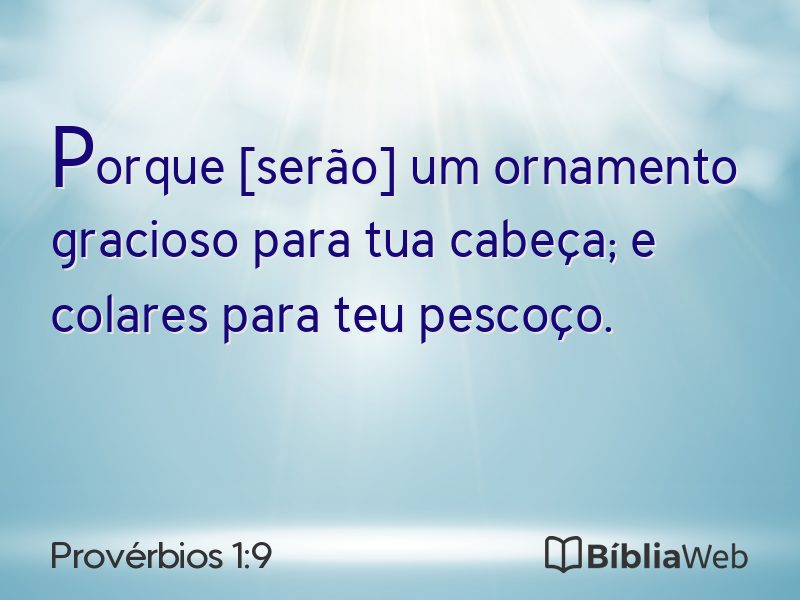 Provérbios 1:9 em imagem para compartilhar