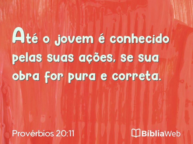 Provérbios 20:11 em imagem para compartilhar