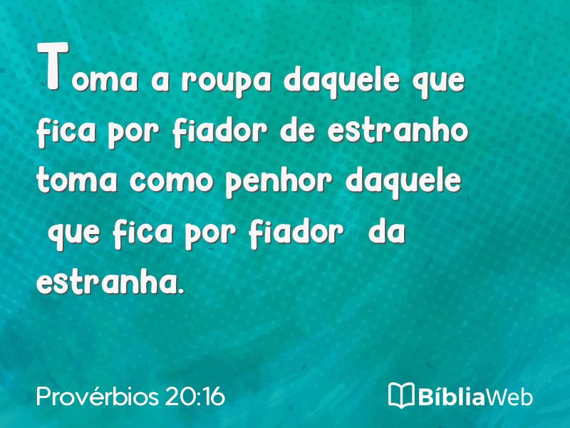 Provérbios 20:16 em imagem para compartilhar