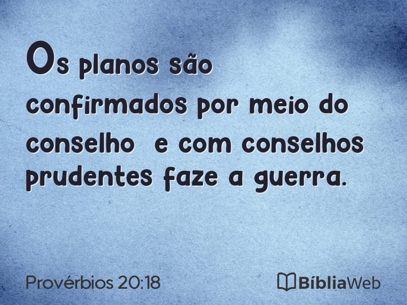 Provérbios 20:18 em imagem para compartilhar