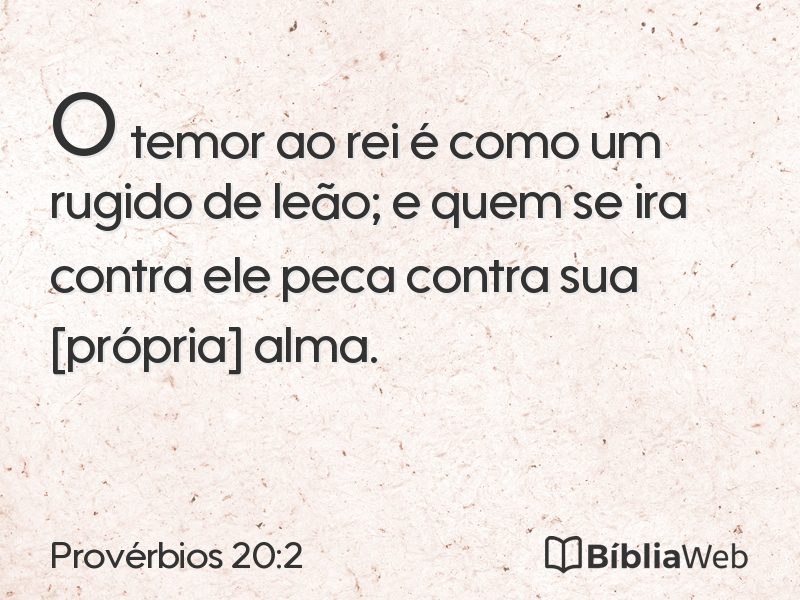 Provérbios 20:2 em imagem para compartilhar