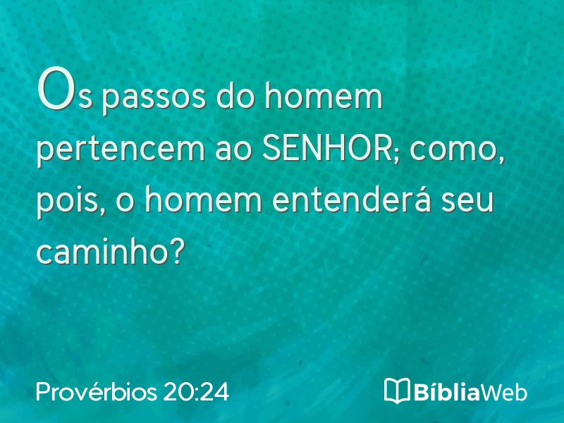 Provérbios 20:24 em imagem para compartilhar