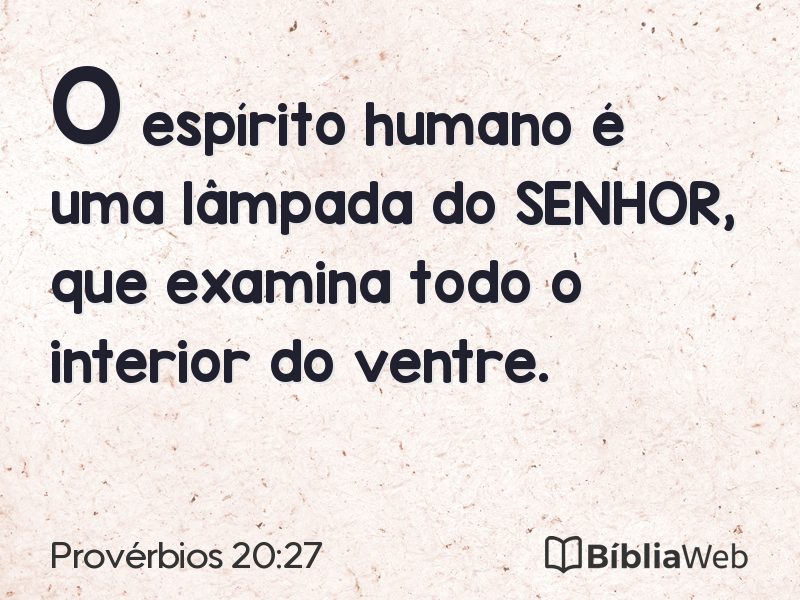 Provérbios 20:27 em imagem para compartilhar
