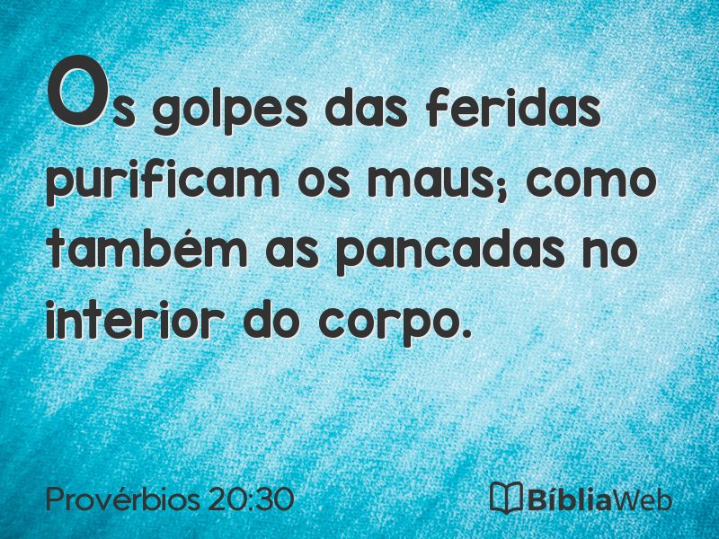 Provérbios 20:30 em imagem para compartilhar