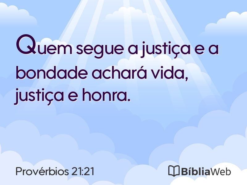 Provérbios 21:21 em imagem para compartilhar