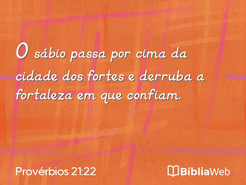 Provérbios 21:22 em imagem para compartilhar